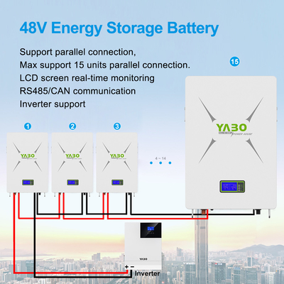 10kwh 51.2v 200ah Lifepo4 লিথিয়াম ব্যাটারি সোলার এনার্জি স্টোরেজ সিস্টেম ডিপ সাইকেল Diy