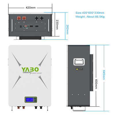 5kw 10kw 12kw রিচার্জেবল Lifepo4 ব্যাটারি পাওয়ারওয়াল হোম 51.2v 48v 200ah