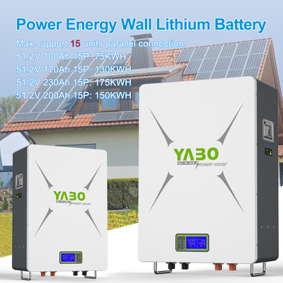 Solar Lifepo4 ব্যাটারি পাওয়ারওয়াল 5kwh 10kwh পোর্টেবল ট্রান্সপোর্ট 48v 200ah