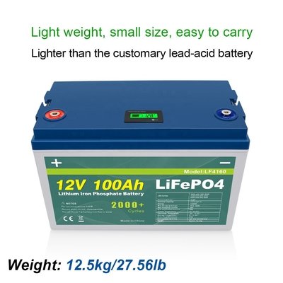 200Ah 300Ah 100Ah 12V 32700 lifepo4 ব্যাটারি প্যাক LCD পাওয়ার ডিসপ্লে স্মার্ট BMS