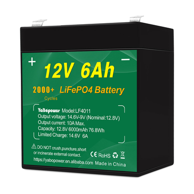 ট্যালেন্টসেল 12v 6ah Lifepo4 ব্যাটারি প্যাক ডিপ সাইকেল 2000 সাইকেল 32700 6000mah