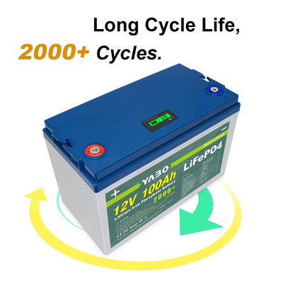 100 Ah Lifepo4 12 ভোল্ট ডিপ সাইকেল ব্যাটারি লিথিয়াম 2000 সাইকেল রিপ্লেস জেল