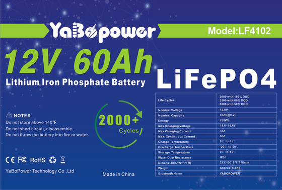 ডিপ সাইকেল Lifepo4 ব্যাটারি 72v 60ah 12v 60ah 40ah 80ah সৌরজগত