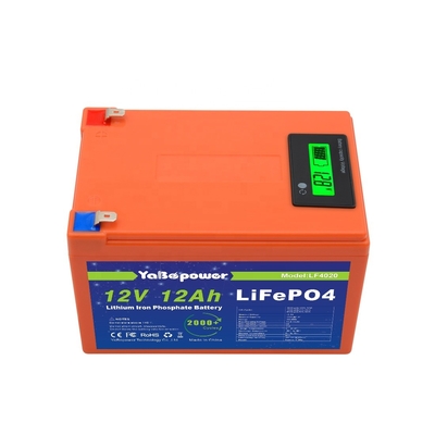 CE সার্টিফিকেটেড 12v 12Ah ডিসচার্জ কারেন্ট 6A Lifepo4 ব্যাটারি বিশিষ্ট ক্ষমতা সহ
