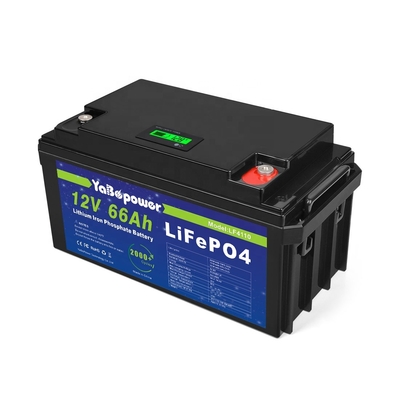 গাড়ি 12v 66Ah Lifepo4 রিচার্জেবল ব্যাটারি বড় ক্ষমতা