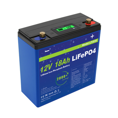 লাইটওয়েট 12V 18Ah Lifepo4 ব্যাটারি বড় ক্ষমতার দীর্ঘ সাইকেল লাইফ 3 বছরের ওয়ারেন্টি