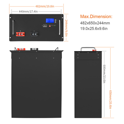 Bms 100ah 48 Volt Lifepo4 ব্যাটারি প্যাক 48v 200ah লিথিয়াম আয়ন সোলার ব্যাটারি