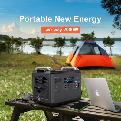 Ups লিথিয়াম পোর্টেবল পাওয়ার স্টেশন Lifepo4 Solar 2000W 1000 Watt দ্বিমুখী দ্রুত