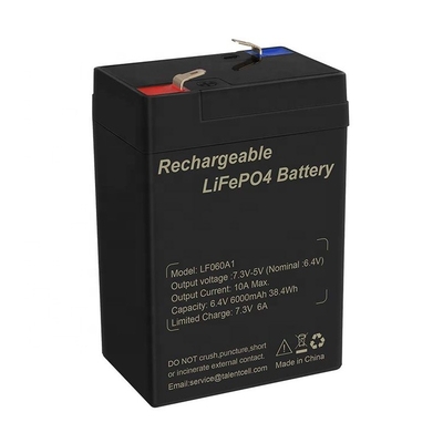 খেলনা সাইকেলের হেডলাইট বাম্পার গাড়ির জন্য 6Ah 6V Lifepo4 গভীর সাইকেল লিথিয়াম ব্যাটারি