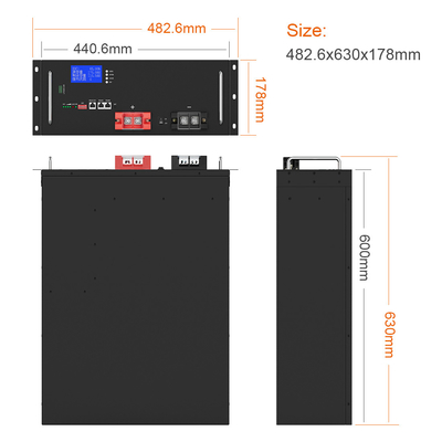কাস্টমাইজড হাই কোয়ালিটি ডিপ সাইকেল 3.2V 16S1P 170Ah ব্যাটারি প্যাক এনার্জি স্টোরেজ 48V LiFePO4 লিথিয়াম ব্যাটারি