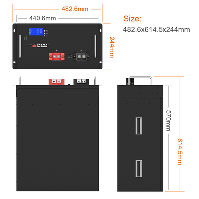 ডিপ সাইকেল LiFePO4 লিথিয়াম ব্যাটারি 50Ah 100Ah 150Ah 48V 200Ah সোলার সিস্টেমের জন্য