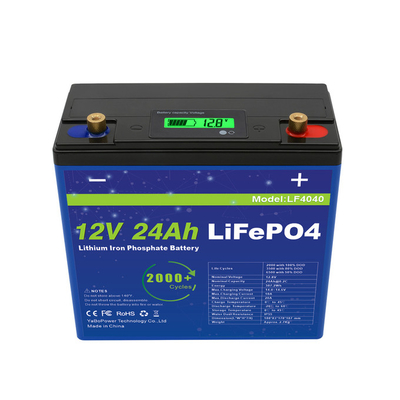 কমপ্যাক্ট 12V 24Ah লিথিয়াম আয়রন ফসফেট ব্যাটারি প্যাক 32700 6Ah সেল 4S4P কনফিগারেশন