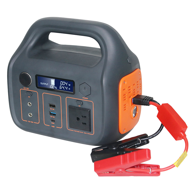 হোম 110v 220v ক্যাম্পিং সোলার জেনারেটর 300W আউটডোর পোর্টেবল পাওয়ার স্টেশন গাড়ি শুরুর সাথে