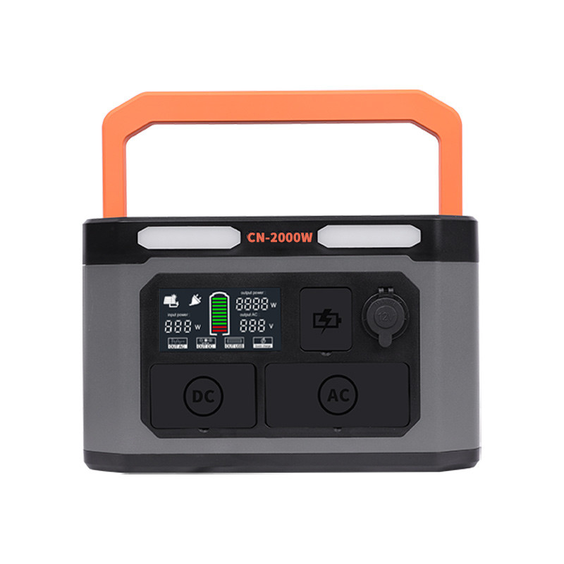 টেসলা রিচার্জেবল টেলগেটিং 110V 220V 2000W এর জন্য ইন্ডোর লিথিয়াম পোর্টেবল পাওয়ার স্টেশন